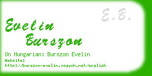 evelin burszon business card